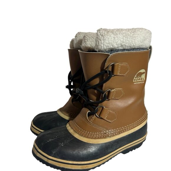 Sorel Women's Brown Winter Lace Up Boots Size 5 US Waterproof Snow Yoot Pac - Picture 2 of 14